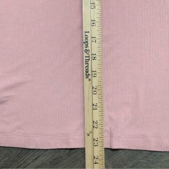 BCB GENERATION Sleeveless Mock Neck Top Women’s Medium Pink Ribbed Slinky. - Picture 10 of 10